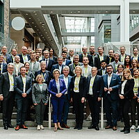 Gruppenfoto der 50-köpfigen Delegation, die unter der Leitung der baden-württembergischen Wirtschaftsministerin Dr. Nicole Hoffmeister-Kraut in Kanada ist. 