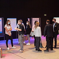 Diskussionsrunde auf dem Gesamtteamtreffen der beiden Clusterinitiativen Cluster Elektromobilität Süd-West und Cluster Brennstoffzelle BW.