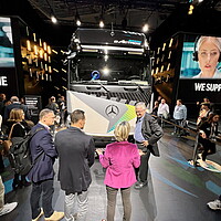 Präsentation des eActros LongHaul durch Daimler-Truck-Chef Martin Daum.