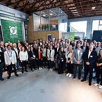 Gruppenfoto der Teilnehmenden des Netzwerkabends der vier Motoren für Europa