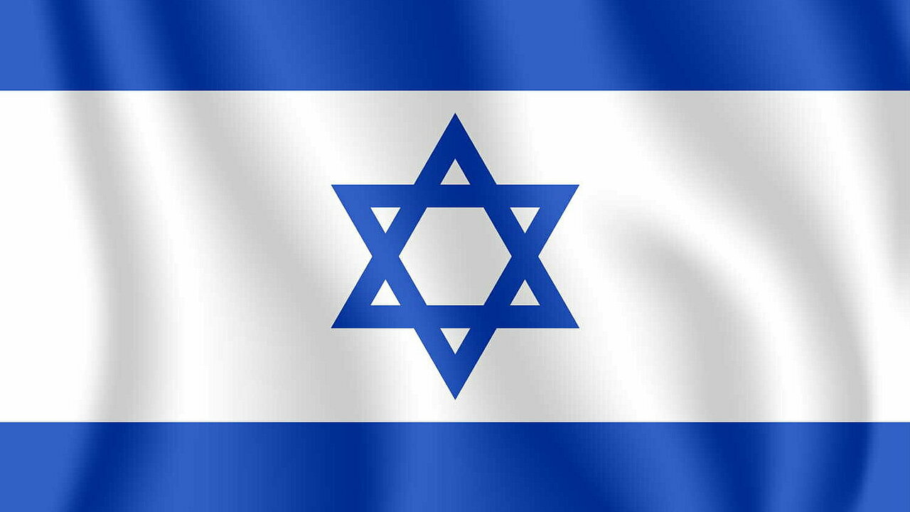 Israelische Flagge mit 3D Effekt