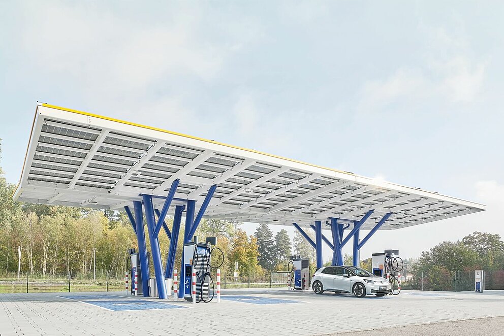 Ladestation für Elektro-PKW der EnBW. 