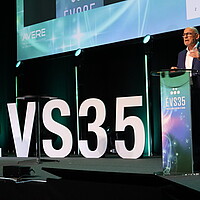 Winfried Hermann, Minister of Transport Baden-Württemberg, at EVS35 in Norway.