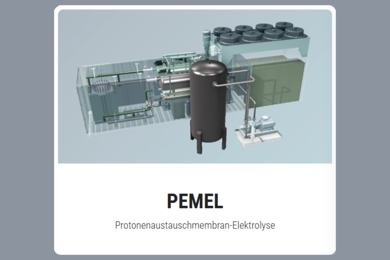 Vorschaubild für die PEMEL-Technologie, die Protonenaustauschmembran-Elektrolyse im TechGuide erläutert wird