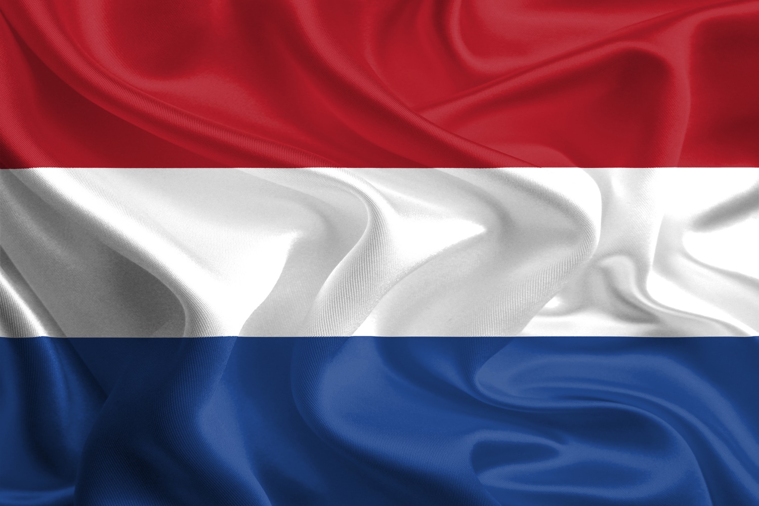 Niederländische Flagge mit 3D Effekt